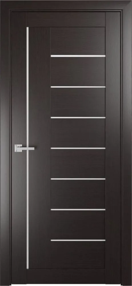 Фото Межкомнатная дверь ЛУ-17 венге (стекло сатинат)